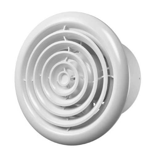 AURAMAX   вентилятор вытяжной осевой накладной 125мм rf 5, белый, auramax